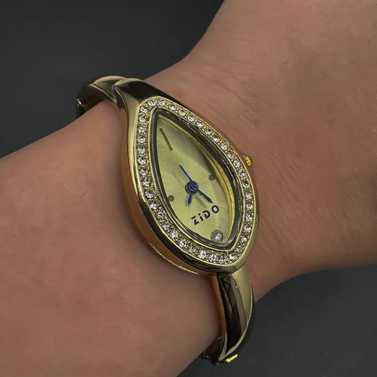 Ziddo Gold Plated AD Stone
Stainless Steel Watch
