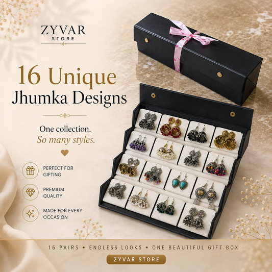 16-Pair Jhumka Treasure  Box