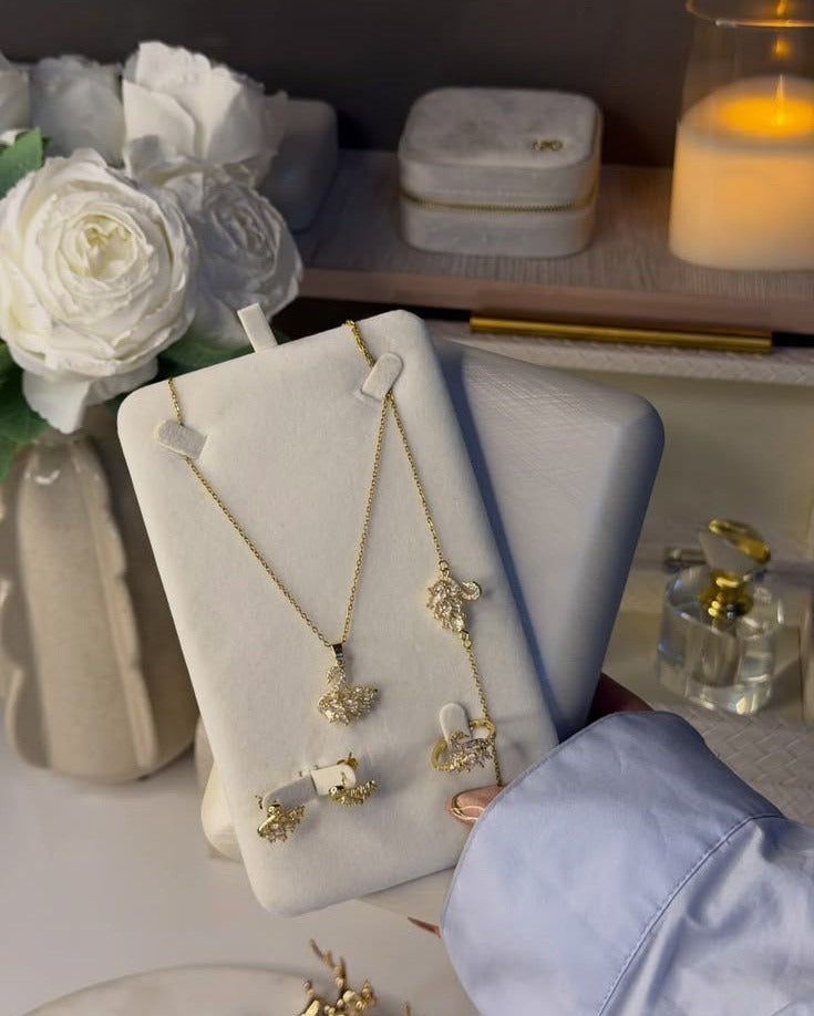 Royal Swan Jewellery Set Pack of 4 | Stainless Steel | Non-Tarnish |